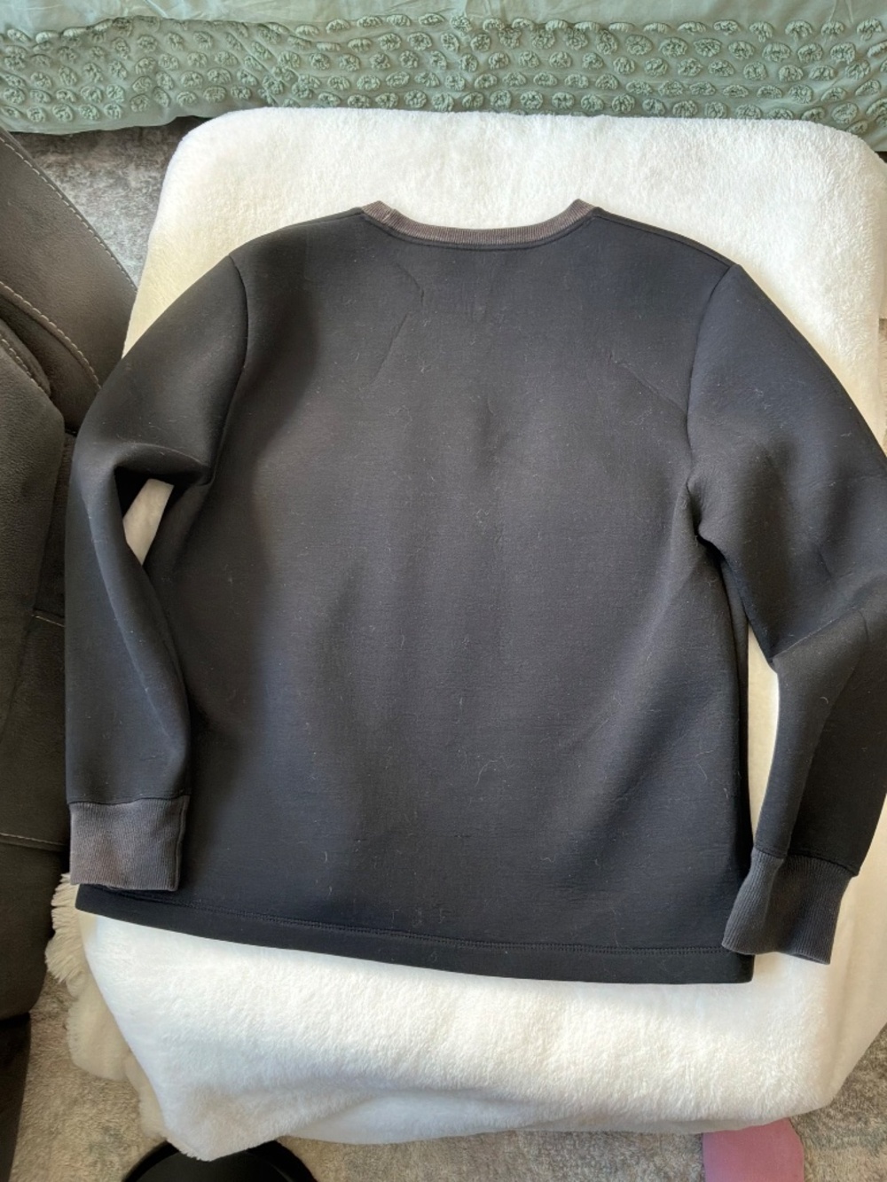 Alexander Wang x H&M Neoprene Scuba Sweatshirt 3D Logo Men’s Black Size Small - Picture 7 of 8